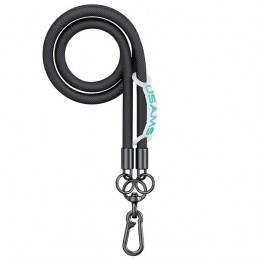 laccio portatelefono universale da collo nero 120cm diametro 8mm