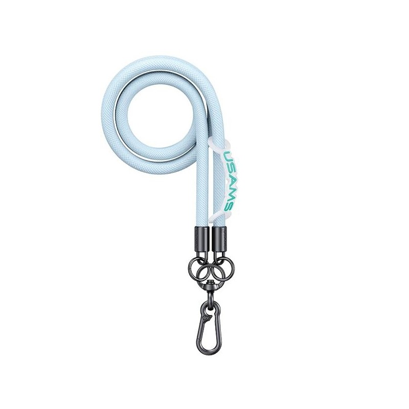 laccio portatelefono universale da collo zzurro 120cm diametro 8mm