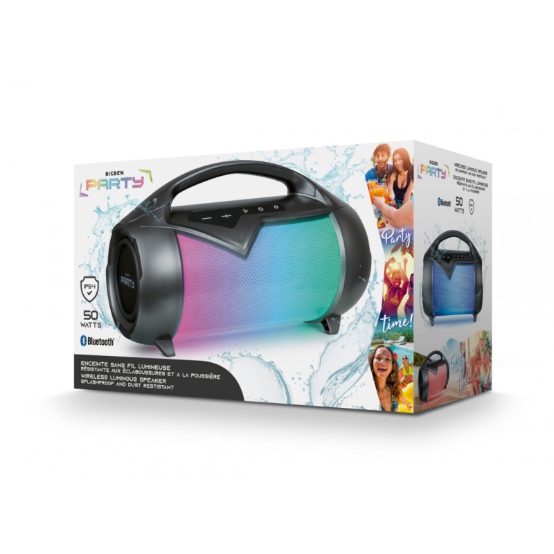 speaker bluetooth luminoso 20w multicolor tws ricaricabile IP54, Bluetooth® 5.0 TWS®: possibilità di associare due speaker