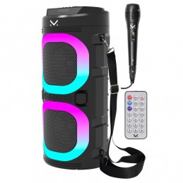majestic FIRE 9 – Speaker bluetooth, 3 effetti luci led  ingressi SB / micro SD/AUX-IN/MIC, Batteria ricaricabile, funzione TWS 