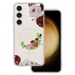 cover ultraprotettiva samsung s24 plus trasparente con fiori