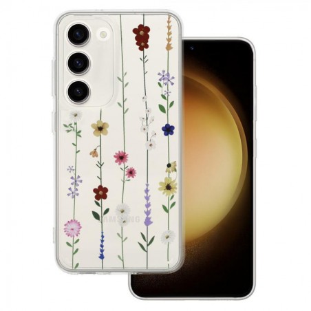 cover ultraprotettiva samsung s24 ultra trasparente con fiori