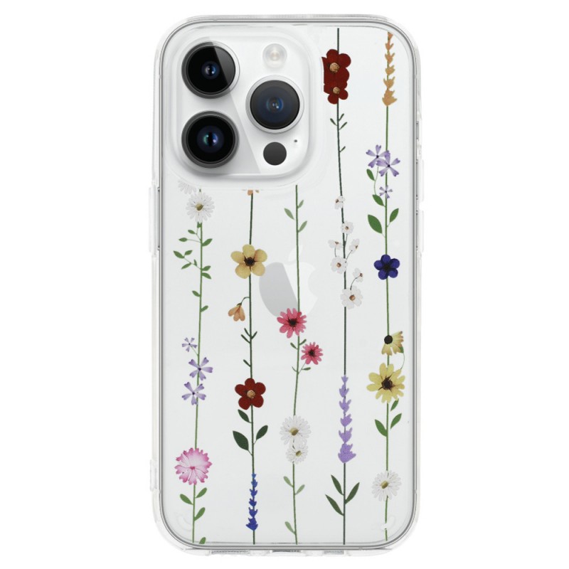 cover ultraprotettiva iphone 15 plus trasparente con fiori