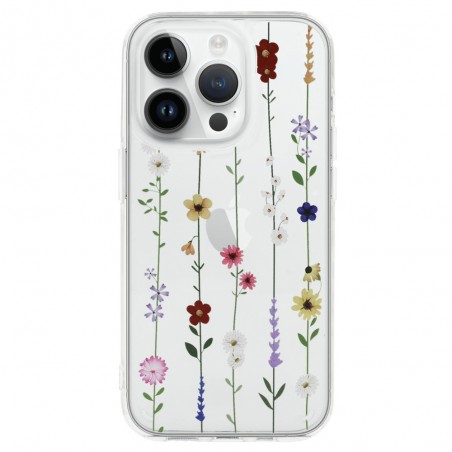 cover ultraprotettiva iphone 15 plus trasparente con fiori