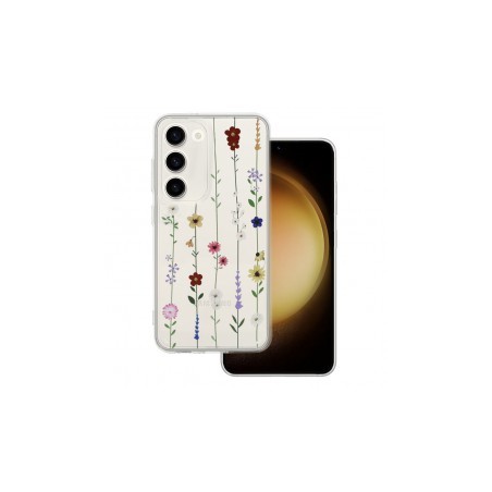 cover ultraprotettiva samsung s23 ultra trasparente con fiori
