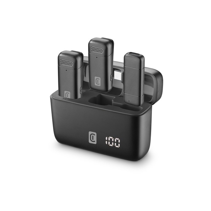 microfono wireless connettore usb-cplug and play universale 2 microfoni  in confezione