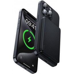 powerbank magsafe 5000 mah fast charge 20watt effetto carbonio