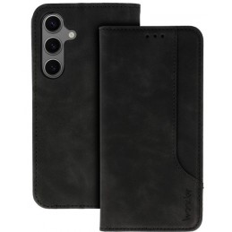 custodia a libro samsung a17 con porta carte di credito chiusura magnetica nera