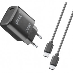 caricabatterie 20w usb-c + cavo usb-c nero