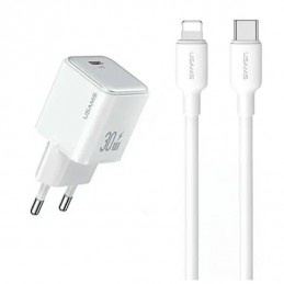 caricabatterie 30w usbc + cavo lightining bianco