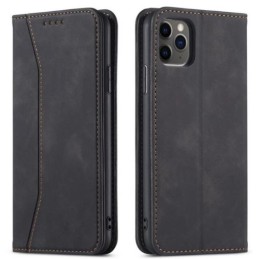 custodia a libro iphone 17 PRO con porta carte di credito chiusura magnetica nera