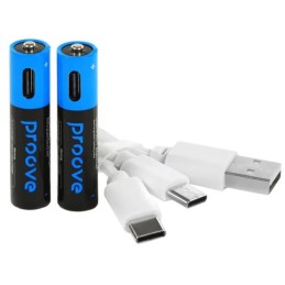 2 batterie ricaricabili con usb-c ministilo AAA 740 mah  ricaricabili con usb-c