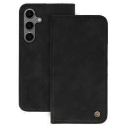 custodia a libro samsung A5S con porta carte di credito chiusura magnetica nera