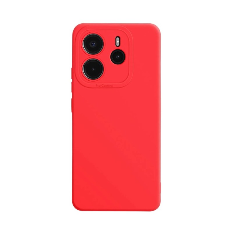 cover in silicone per xiaomi redmi note 14 pro 4G rossa