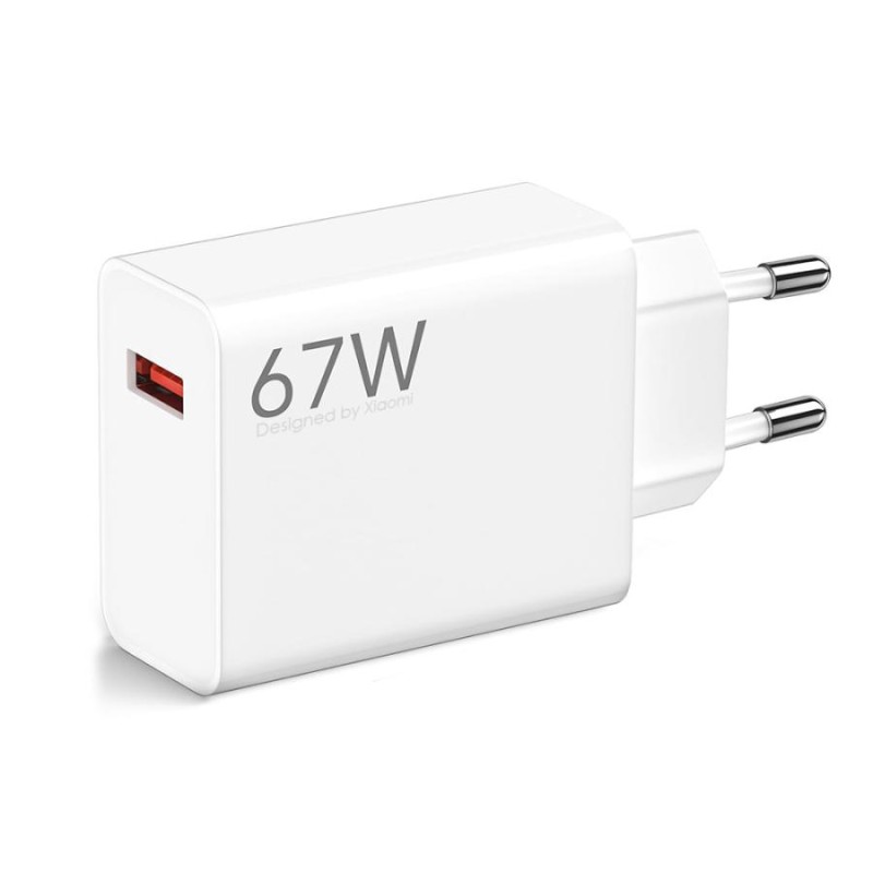 caricabatterie 67w usb-a bianco