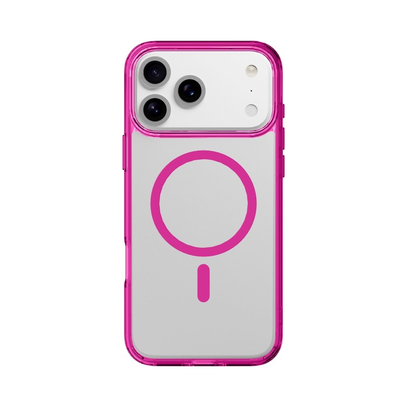 cover iphone 17 PRO rosa - trasparente magsafe