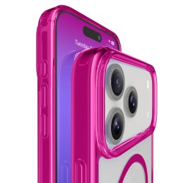 cover iphone 17 PRO rosa - trasparente magsafe