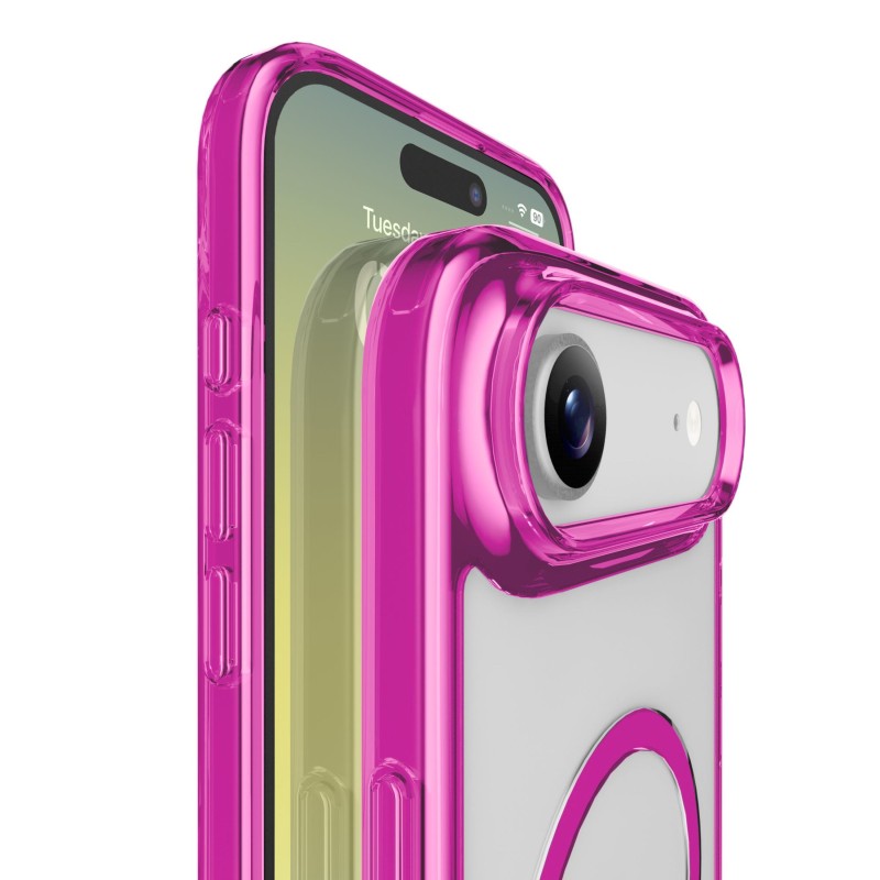 cover iphone 17 AIR rosa -trasparente magsafe