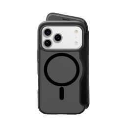 custodia a libro iphone 17 PRO MAX nera con porta carte di credito magsafe