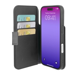 custodia a libro iphone 17 PRO nera con porta carte di credito