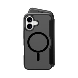 custodia a libro iphone 17 nera con porta carte di credito magsafe