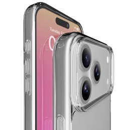 cover iphone 17 PRO trasparente
rigida con bordi in gomma per  un’elevata protezione dello smartphone.