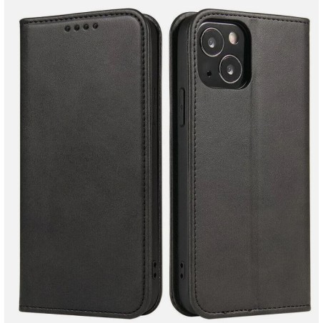 custodia a libro iphone 17 con porta carte di credito chiusura magnetica nera