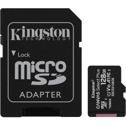 memory card kingstone canvas select micro sd 128 gb classe 10 con adattatore sd