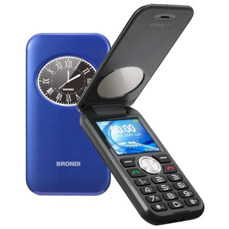 telefono cellulare brondi window 2 bludisplay 2 dual sim torcia fotocanera flip attivo