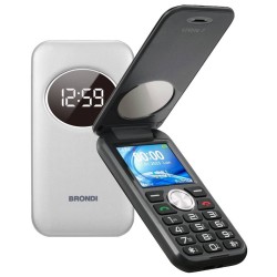 telefono cellulare brondi window 2 silver display 2 dual sim torcia fotocanera flip attivo