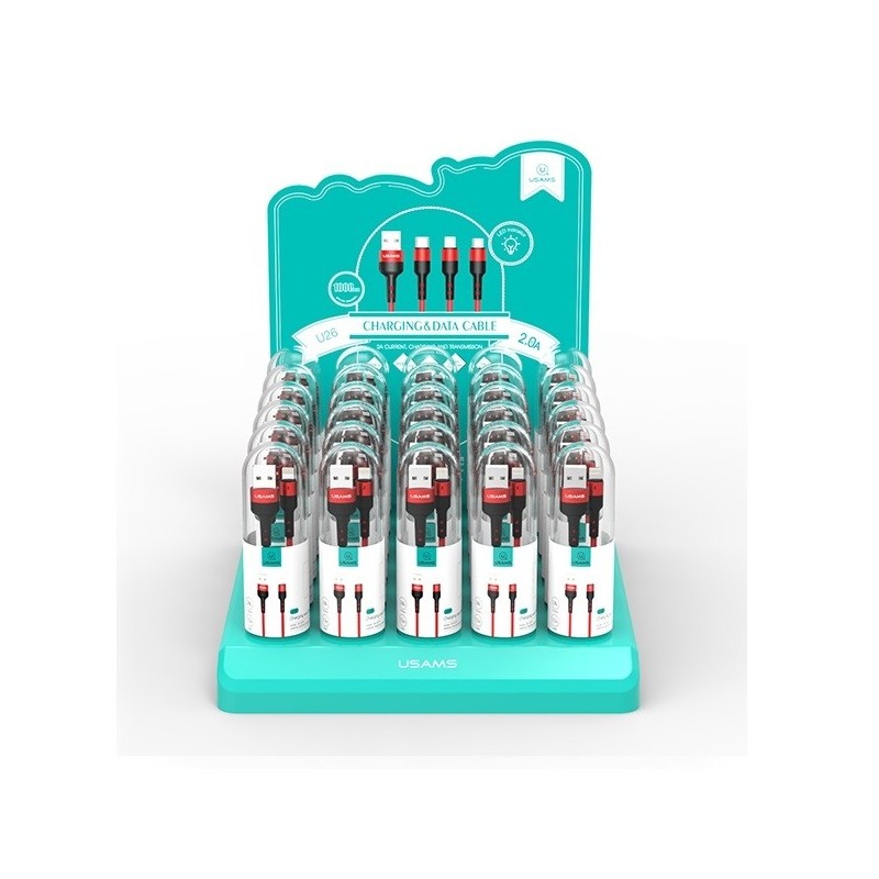 cavo dati usb / usb-c in box cilindrico  antistrappo 100cm 3Ah nero