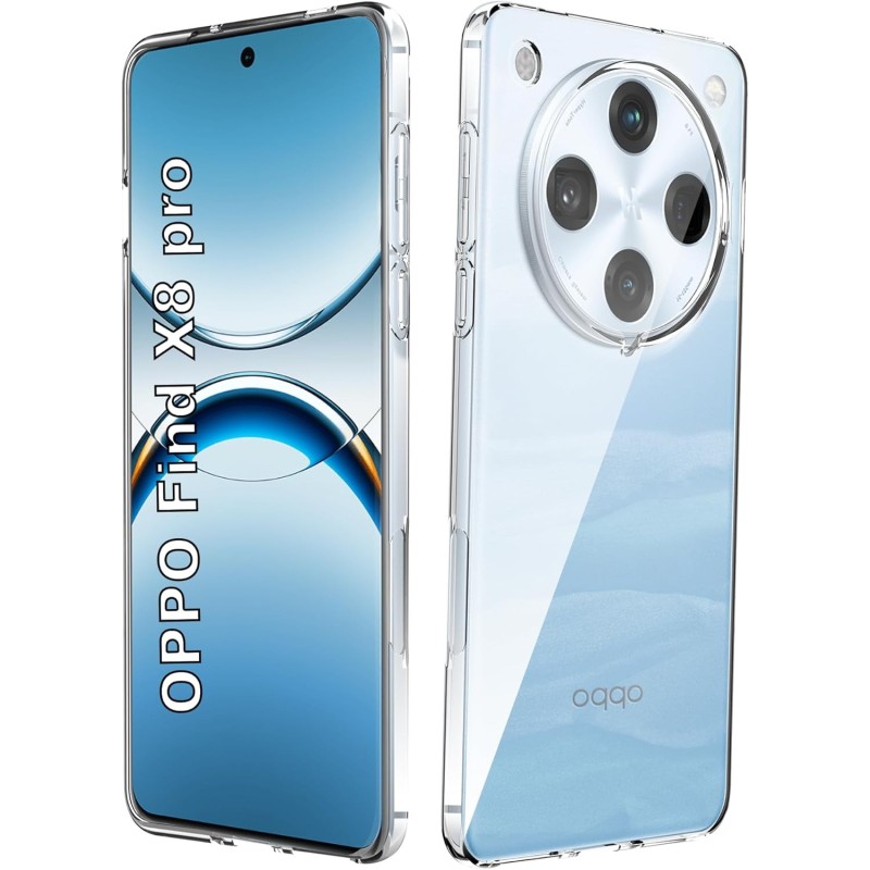 custodia in tpu per oppo find X8 pro trasparente