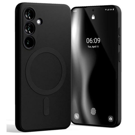 cover  silicone samsung A16 nera compatibile ricarica wireless