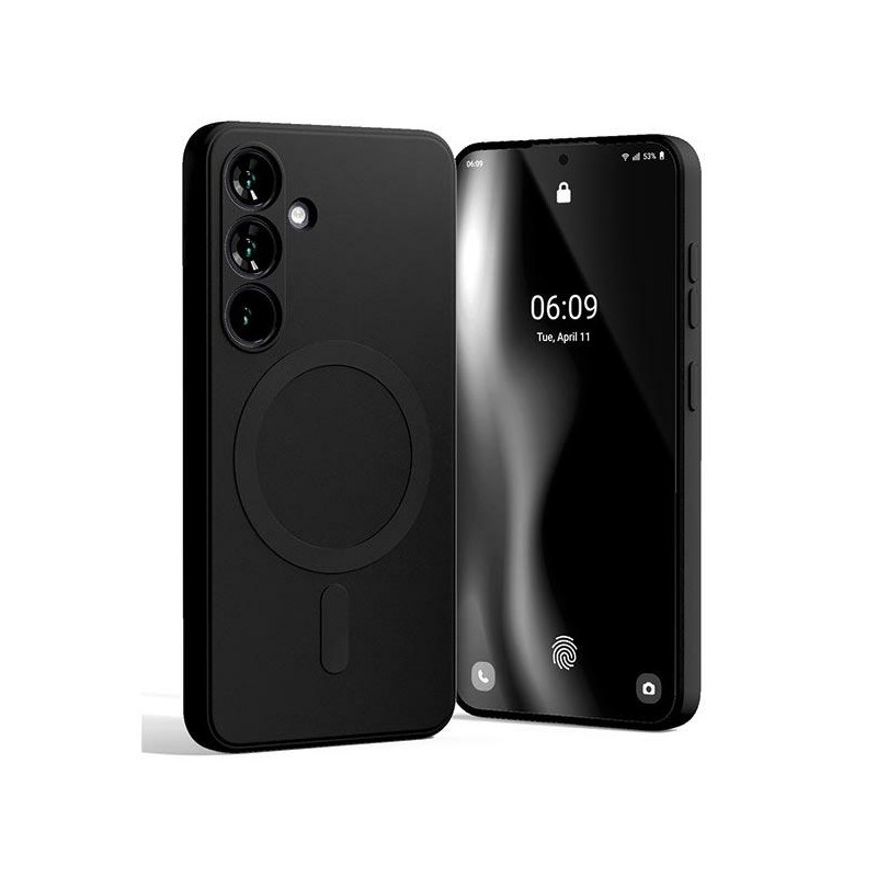 cover  silicone samsung S25 FE nera compatibile ricarica wireless