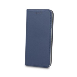 custodia a libro samsung A07 con porta carte di credito chiusura magnetica blu