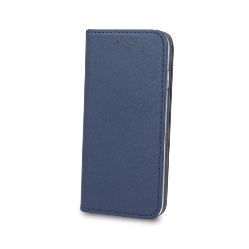 custodia a libro samsung A07 con porta carte di credito chiusura magnetica blu