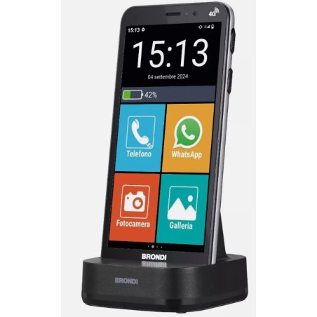brondi amico SmartphoneVero 4g doppia fotocamera 5mp+5mp display da 5,7 android 12 braccialetto sos non incluso in confezione. c