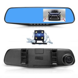 Videoregistratore per auto DVR-01 da 4,0 pollici con specchietto retrovisore + telecamera posteriore