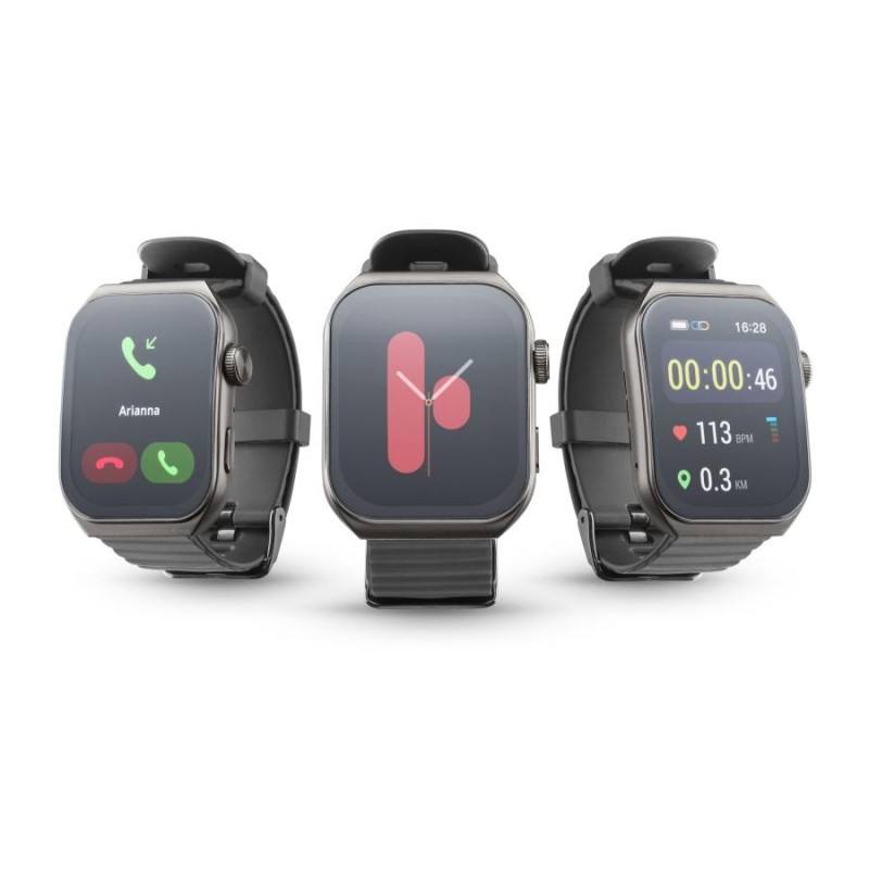 Smartwatch Cellularline con display AMOLED da 1,96, impermeabilità IP68, chiamate Bluetooth e autonomia fino a 5 giorni. Stile d