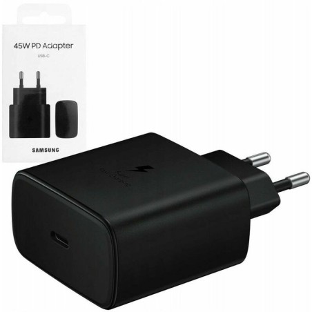 caricabatterie usb-c 45w nero usbc confezione blister