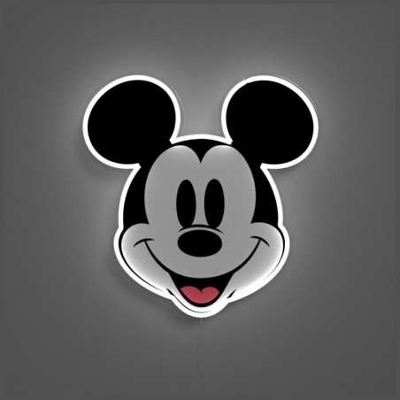 led wall neon Mickey mouse connettore usb con regolatore di intensita\' dimensioni 25,5 x 26 cm