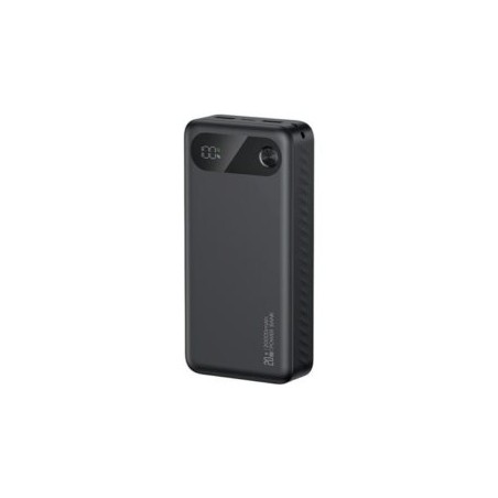 powerbank 20000 mAh 20W 3 usb-A out e 1 usb-c out nera con display lcd