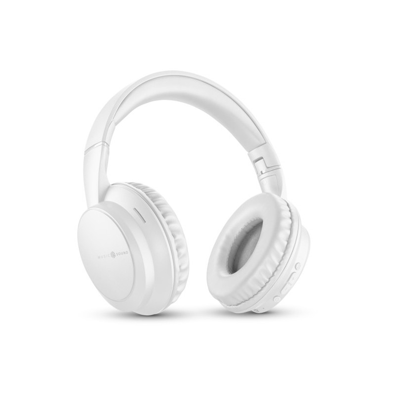 cuffie bluetooth vivavoce con microfono bianca
