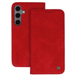 custodia a libro redmi 13 pro + 5g con porta carte di credito chiusura magnetica rossa
