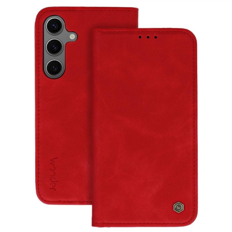 custodia a libro redmi 13 pro + 5g con porta carte di credito chiusura magnetica rossa
