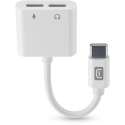 adattatore da usb-c a usb-c con connetore di rcartica usb-c bianco