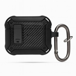 cover per airpods nera carbonio