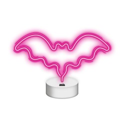 led neon bat pink alimentazione a batterie 3x AA dimensioni 180 x 100 x 340 mm