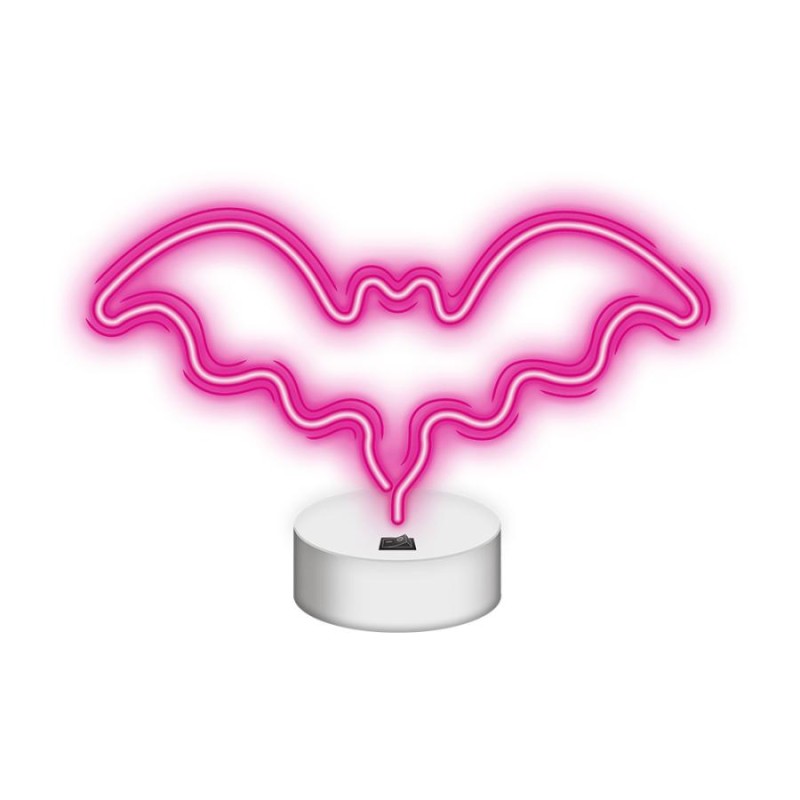 led neon bat pink alimentazione a batterie 3x AA dimensioni 180 x 100 x 340 mm