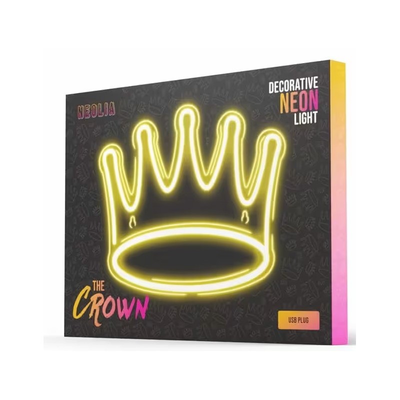 led neon corona bianco caldo alimentazione a batterie 3x AA dimensioni 180 x 100 x 340 mm